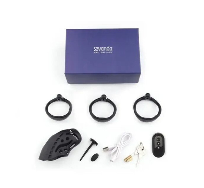 Клітка для члена з електростимуляцією LOCKINK SEVANDA Nautilus Estim Chastity Cage