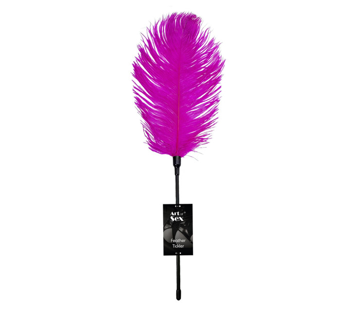 Щекоталка со страусиным пером Art of Sex – Feather Tickler, темно-розовая