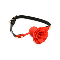 Силіконовий кляп з трояндою Master Series: Blossom Silicone Rose Gag – Red Силіконовий кляп з трояндою Master Series: Blossom Silicone Rose Gag – Red
