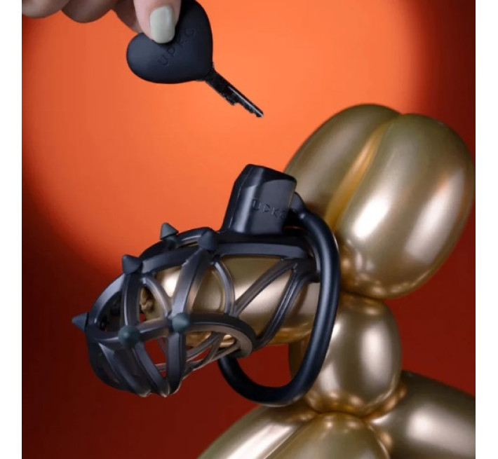 Чоловічий пояс вірності UPKO Caged Beast Male Chastity Device Kit Синій