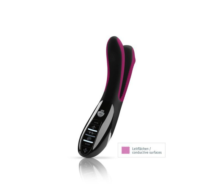 Вібратор подвійний з електростимуляцією Mystim Tingling Aparte eStim Міостимулятор Чорний