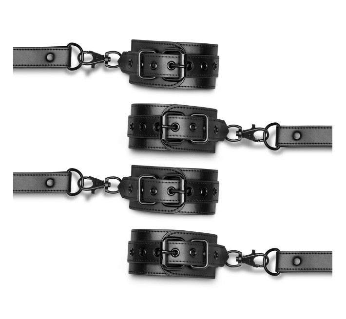 Крестовина с наручниками и поножами Bedroom Fantasies: Hogtie with Hand and Ankle Cuffs