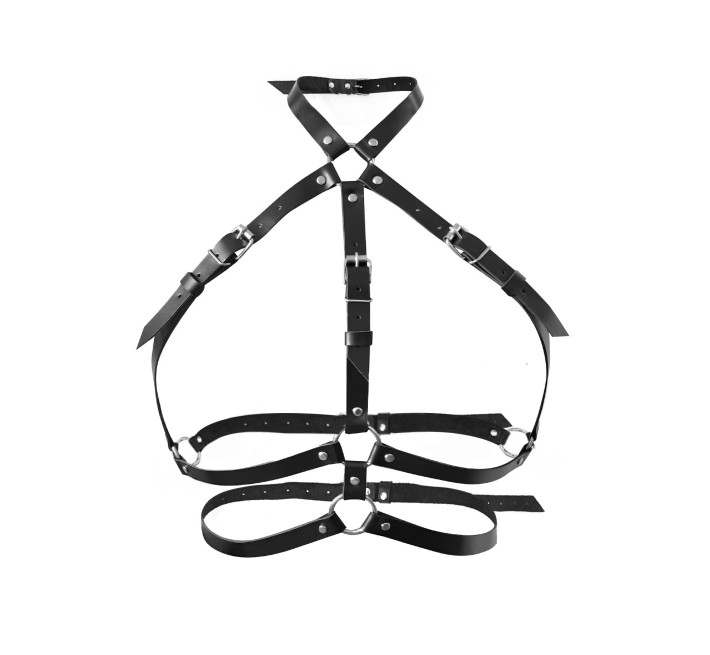 Женская портупея Art of Sex - Mirra, натуральная кожа, размер XS-2XL, цвет черный