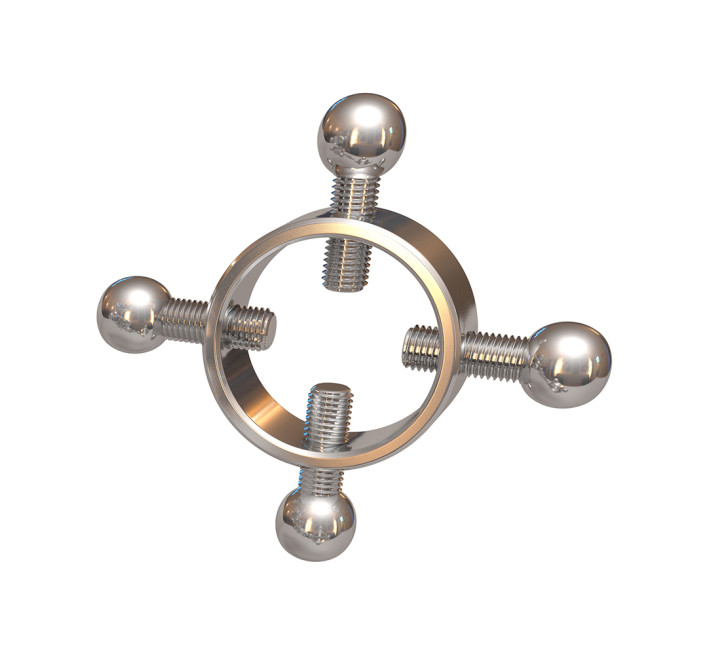 Зажимы на соски с четырьмя болтами Chisa Sins Metal