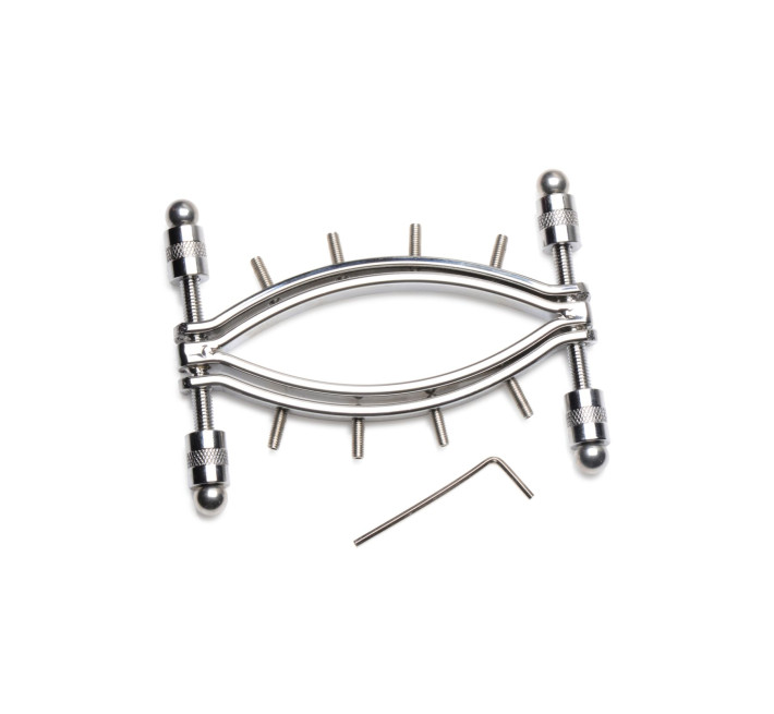 Затискач для вагіни Master Series: Spread 'Em Poker Vagina Clamp with Adjustable Pressure Screws, ши