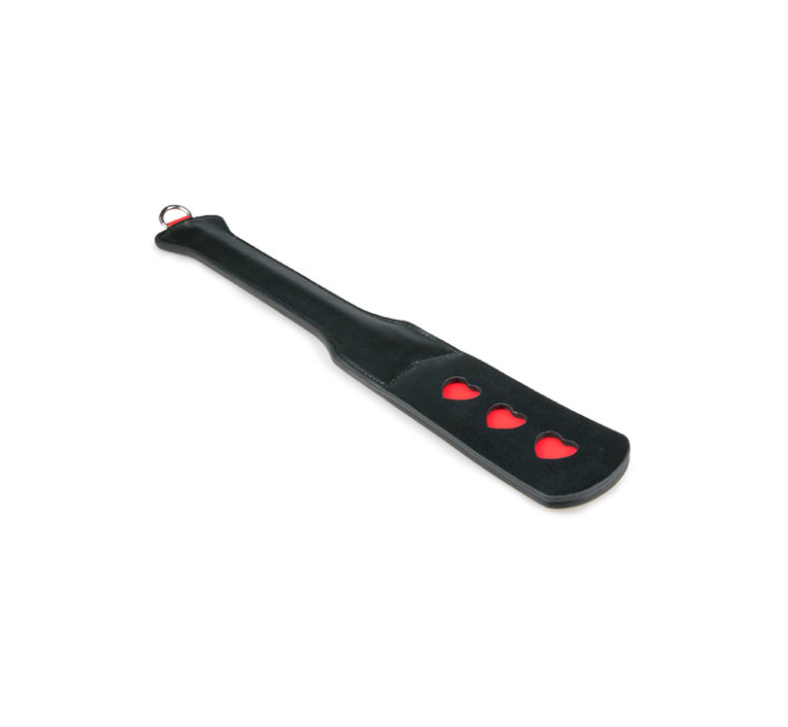 Падл із серцем EasyToys Long Leather Paddle With Heart