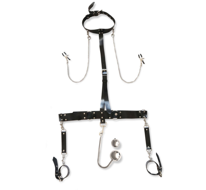 Бондажний набір з металевим анальним гаком Art of Sex Bridget Bondage set with anal hook № 4