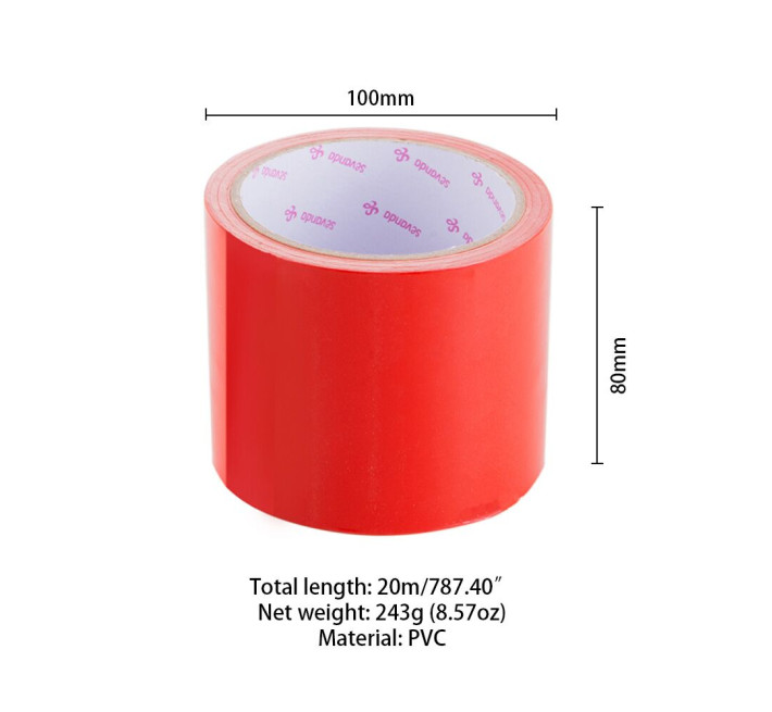 Скотч для бондажа LOCKINK SEVANDA Electrostatic Tape, красная, 16 м