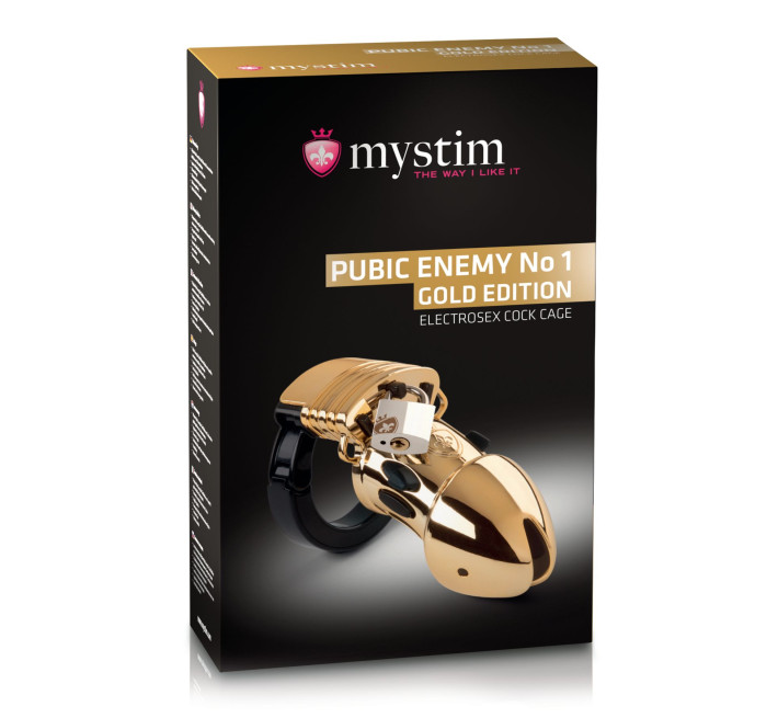 Клітина для члена з електростимуляцією Mystim Pubic Enemy No 1 Gold Edition