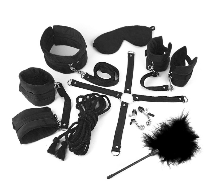 BDSM-набор Art of Sex – Soft Touch BDSM Set, черный, 9 предметов