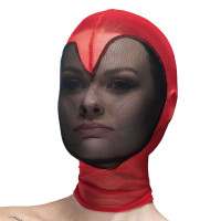 Маска серце сітка із повністю закритим обличчям Feral Feelings - Hearts Mask Red/Black Маска серце сітка із повністю закритим обличчям Feral Feelings - Hearts Mask Red/Black