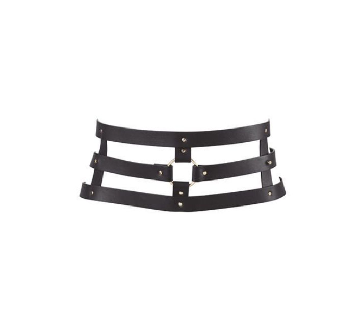 Портупея-пояс Bijoux Indiscrets MAZE Wide Belt and Restraints Чорна