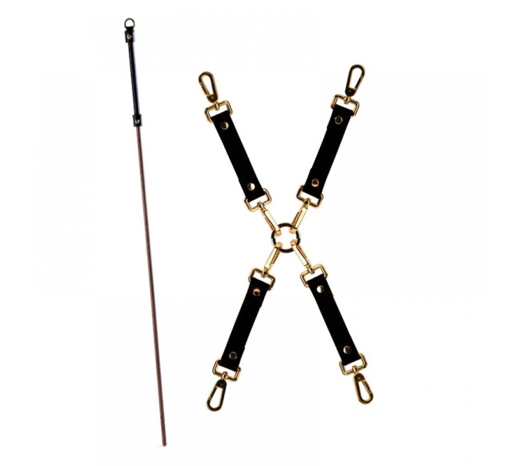 Шкаф-чемодан для БДСМ аксессуаров Upko, из итальянской кожи, черный, 14 предметов