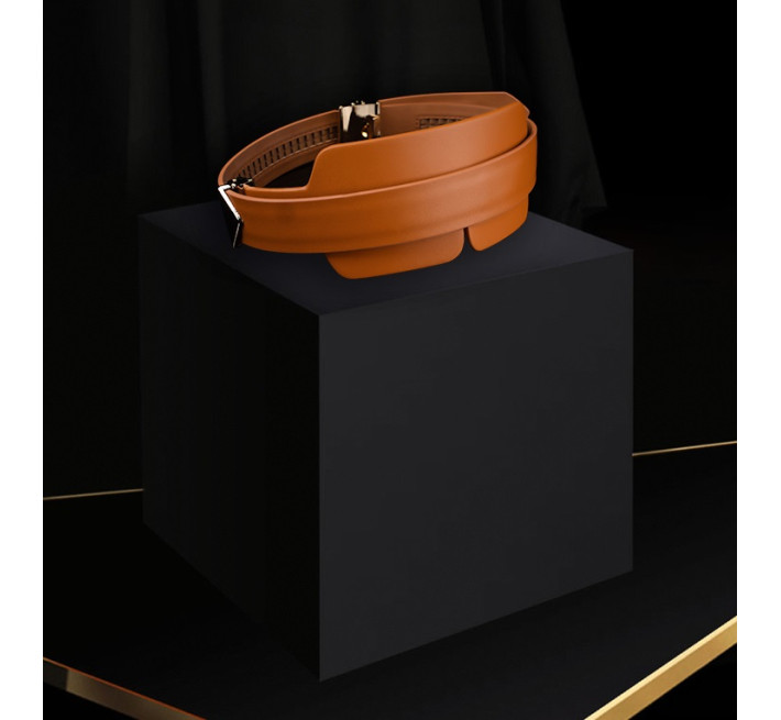 Маска на глаза кожаная Lockink коричневая