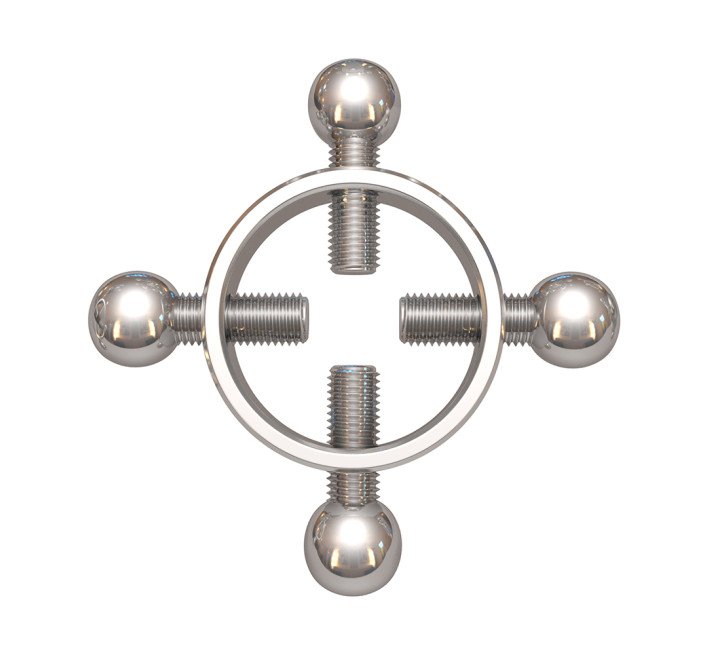 Зажимы на соски с четырьмя болтами Chisa Sins Metal