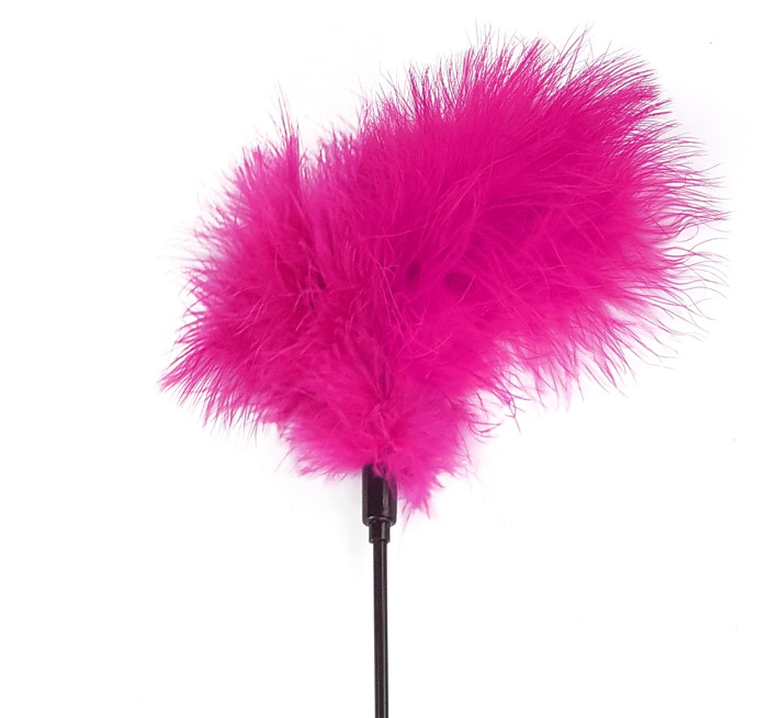 Лоскітка з пером індика Art of Sex – Feather Paddle, темно-рожева