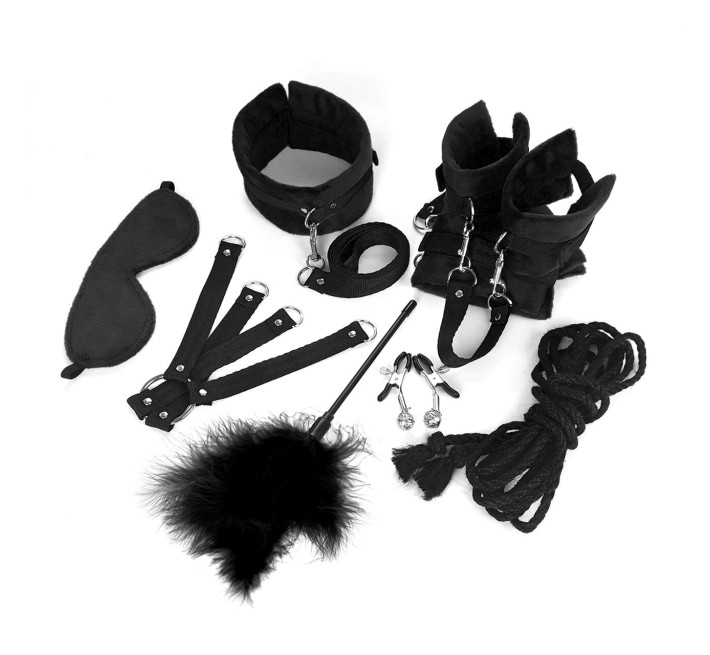 BDSM-набор Art of Sex – Soft Touch BDSM Set, черный, 9 предметов