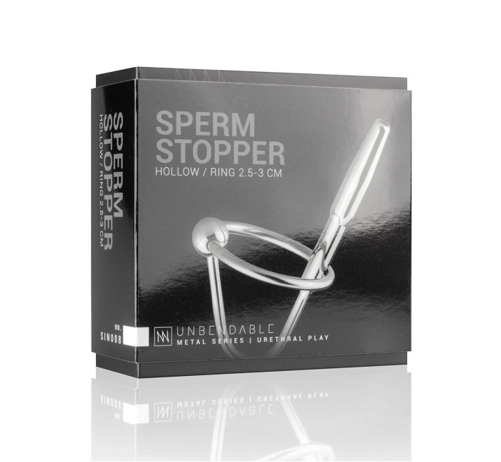 Уретральний стимулятор Sinner Gear Unbendable - Sperm Stopper Hollow Ring, 2 кільця (2,5 см та 3 см)