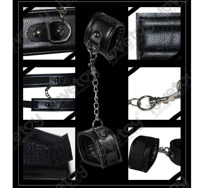 Набір БДСМ LoveToy Deluxe Bondage Kit (маска, наручники, пір'їнка)