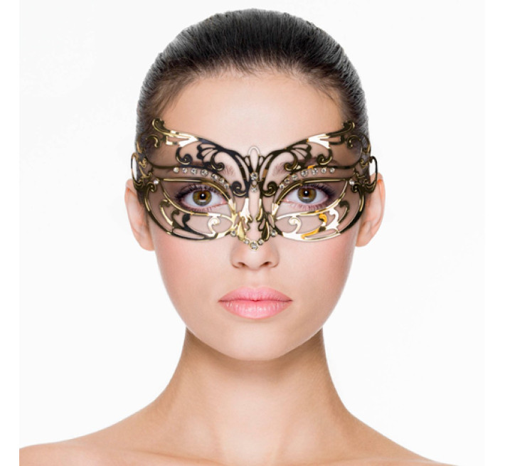 Маска металлическая EasyToys Venetiaans Masker Gold 25470