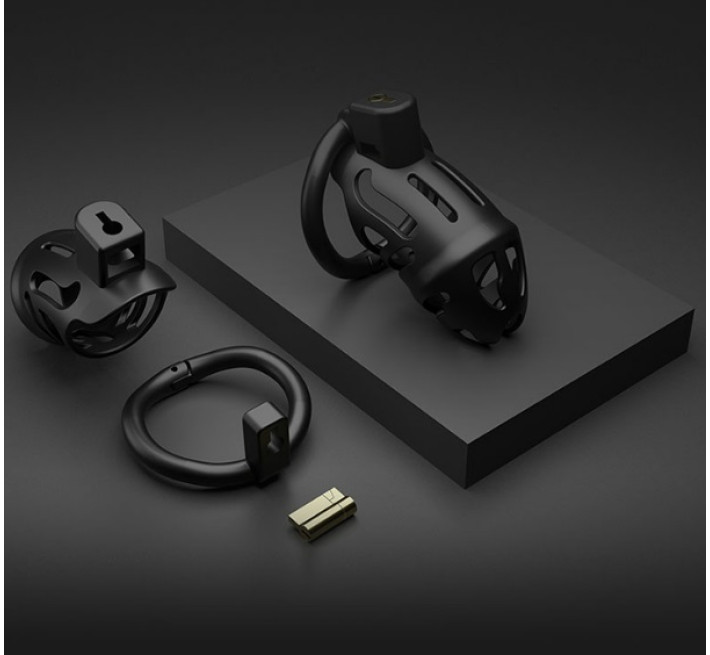 Пояс вірності пластик з 3-ма кільцями Lockink Sevanda Чорний