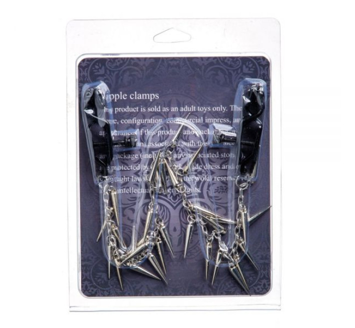 Зажимы на соски Lucky Bay Nipple play прищепки Chain and Spike