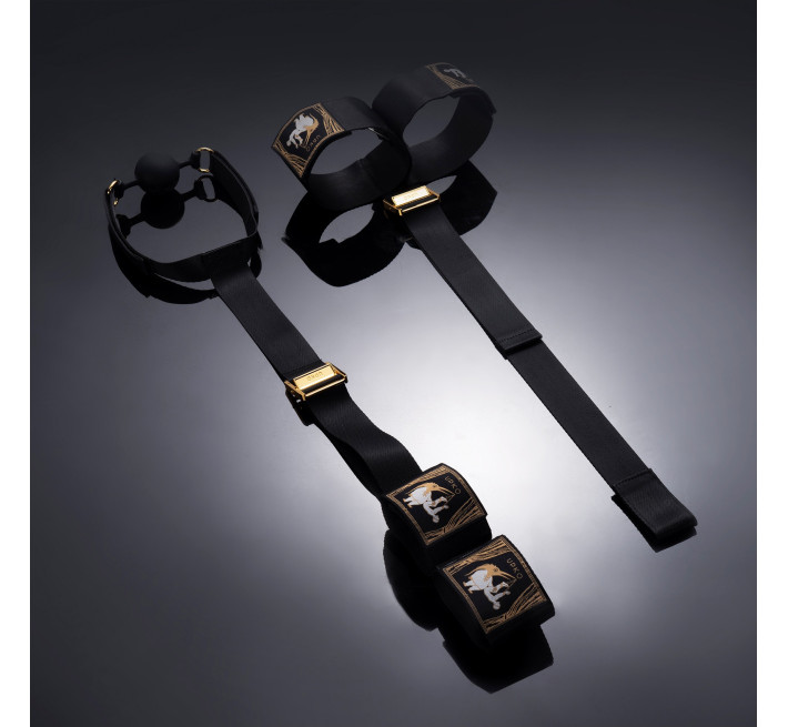 Бандажний набір UPKO зі змінними кляпами (кулька, ялинка, кістка) Hogtie Bondage Gear With Mouth Gags