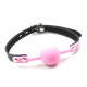 Кляп DS Fetish Silicone ball gag with lock силіконовий із замком Рожевий