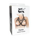 Женская портупея с шипами Art of Sex - Demia Leather harness, Черная L-2XL