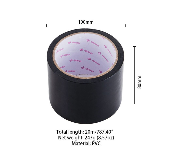 Скотч для бондажа LOCKINK SEVANDA Electrostatic Tape, черная, 16 м