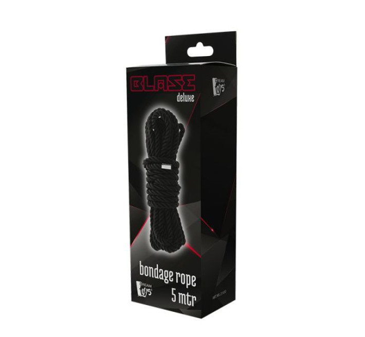 Мотузка для бондажу Dreamtoys Blaze Deluxe Bondage Rope 5 м Чорна