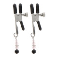 Затискачі на соски з намистинами Taboom Clamps With Beads сріблясті