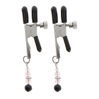 Затискачі на соски з намистинами Taboom Clamps With Beads сріблясті