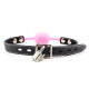Кляп DS Fetish Silicone ball gag with lock силіконовий із замком Рожевий