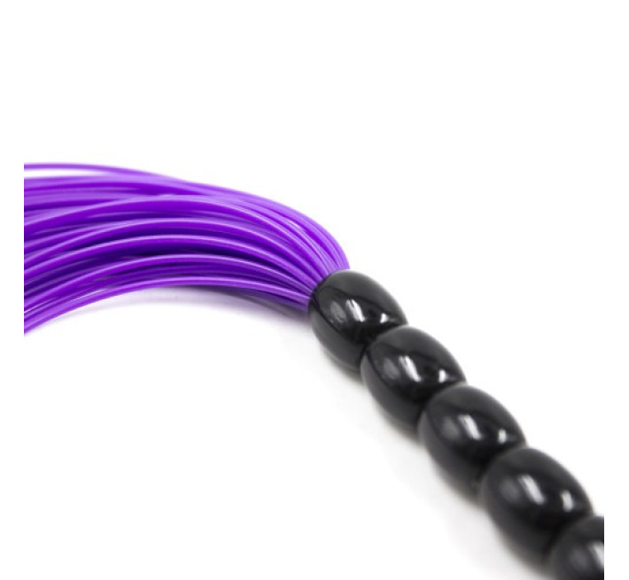 Міні флогер DS Fetish Leather flogger Фіолетовий, 22 см