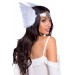 Пов’язка на голову з крилами Leg Avenue Feather headband White, пір’я та натуральна шкіра