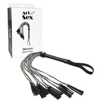 Ажурний батіг з екошкіри Art of Sex - Brianna, колір чорний