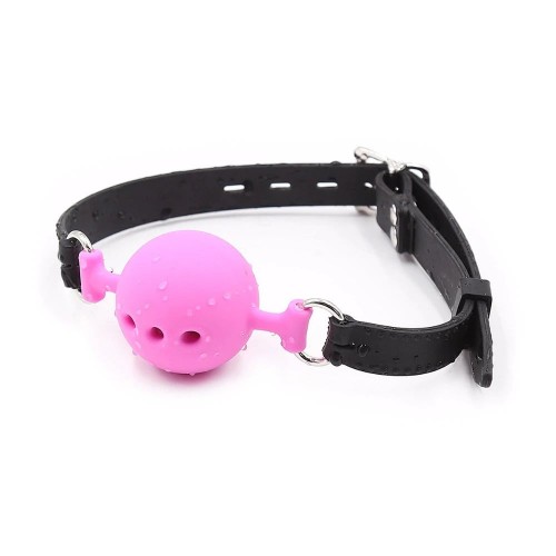 Кляп DS Fetish Mouth silicone gag L black/pink