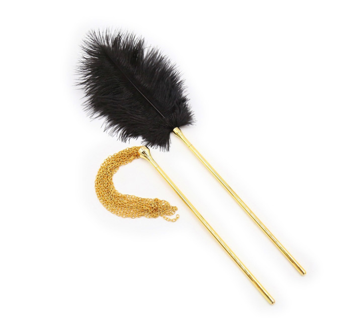 Перо для лоскотання з металевим батогом DS Fetish Whip Sex Feather