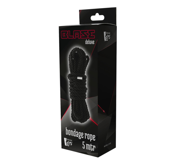 Мотузка для бондажу Dreamtoys Blaze Deluxe Bondage Rope 5 м Чорна