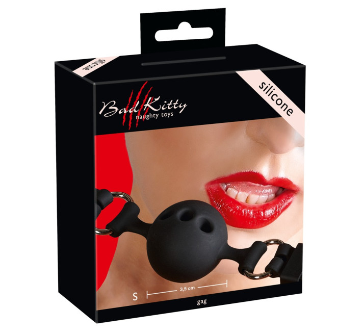 Кляп з отворами Bad Kitty Gag Black S