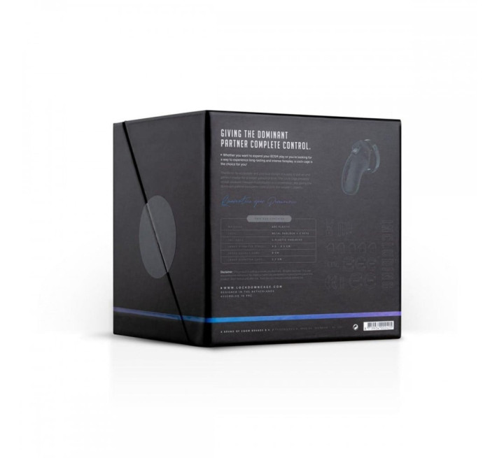 Пояс вірності ManCage Lockdown Chastity Cage, чорний, M