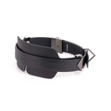 Маска на глаза кожаная Lockink черная