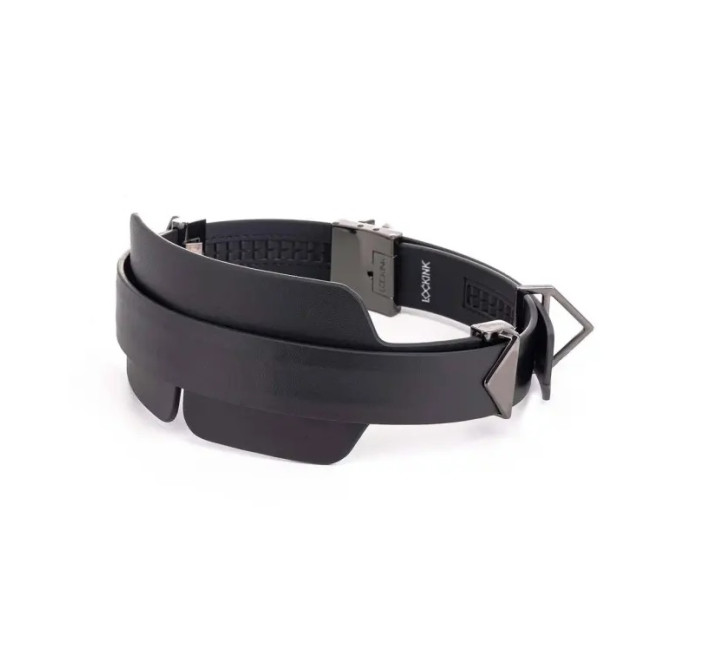 Маска на глаза кожаная Lockink черная