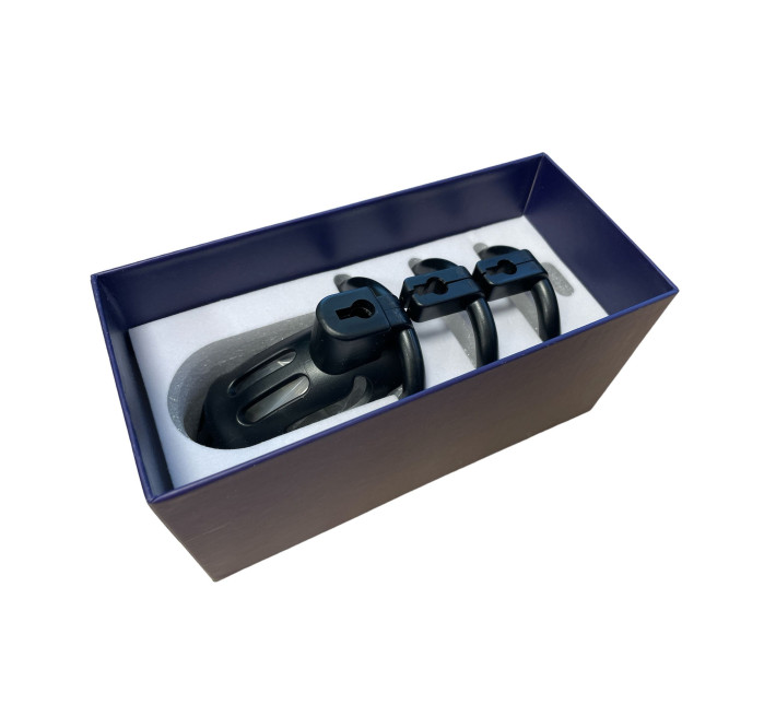 Пояс вірності пластик з 3-ма кільцями Lockink Sevanda Чорний