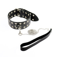 Ошейник Art of Sex - Tessa с поводком из натуральной кожи, цвет черный Ошейник Art of Sex - Tessa с поводком из натуральной кожи, цвет черный