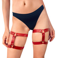 Гартери на ногу із натуральної шкіри Art of Sex - Kristina Leg Garters 2 шт Червоні Гартери на ногу із натуральної шкіри Art of Sex - Kristina Leg Garters 2 шт Червоні