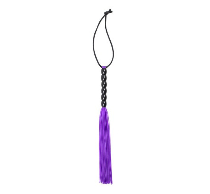 Міні флогер DS Fetish Leather flogger Фіолетовий, 22 см