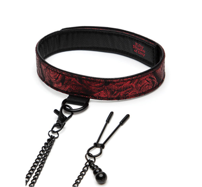 Нашийник із затискачами на соски Sweet Anticipation Fifty Shades of Grey Collar Nipp