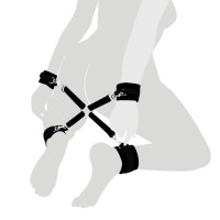 Хрестовина з натуральної шкіри Art of Sex – 4 Way Connector, чорний Хрестовина з натуральної шкіри Art of Sex – 4 Way Connector, чорний